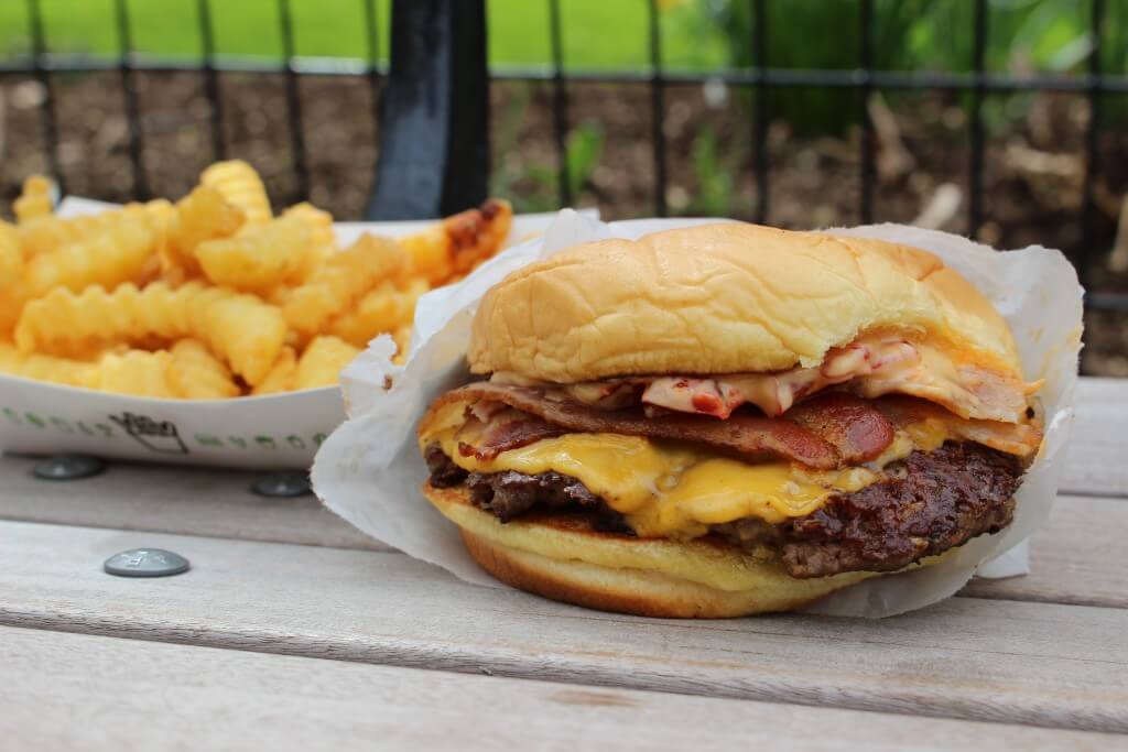 The famous Smoke Shack Burger with fries