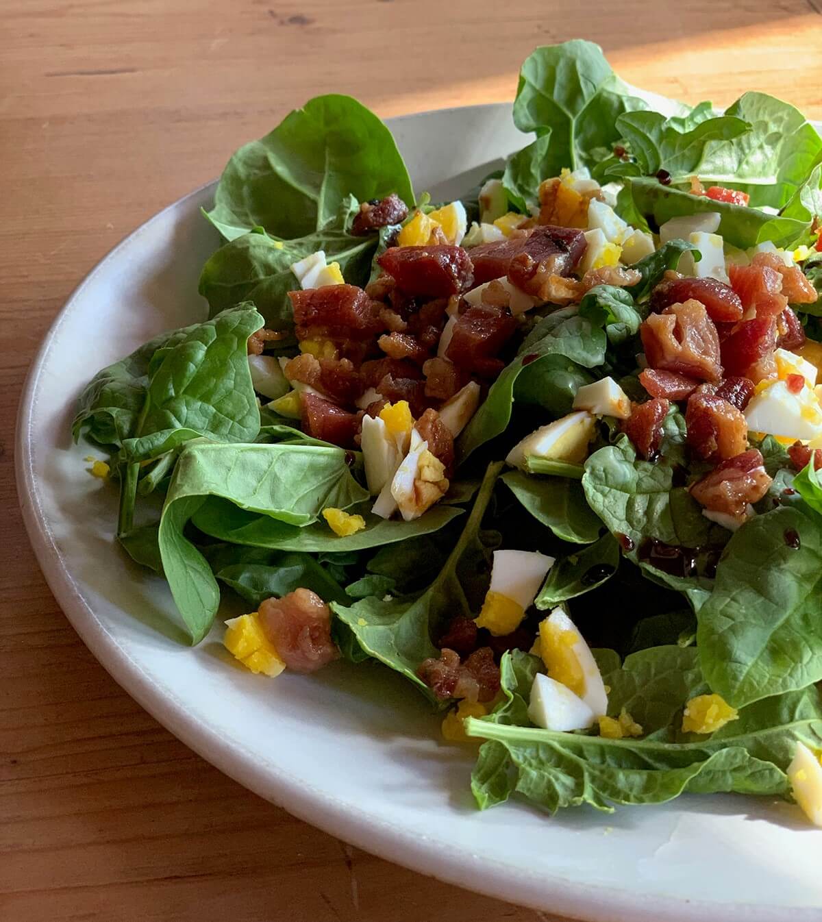 Spinach and Pancetta Salad Niman Ranch