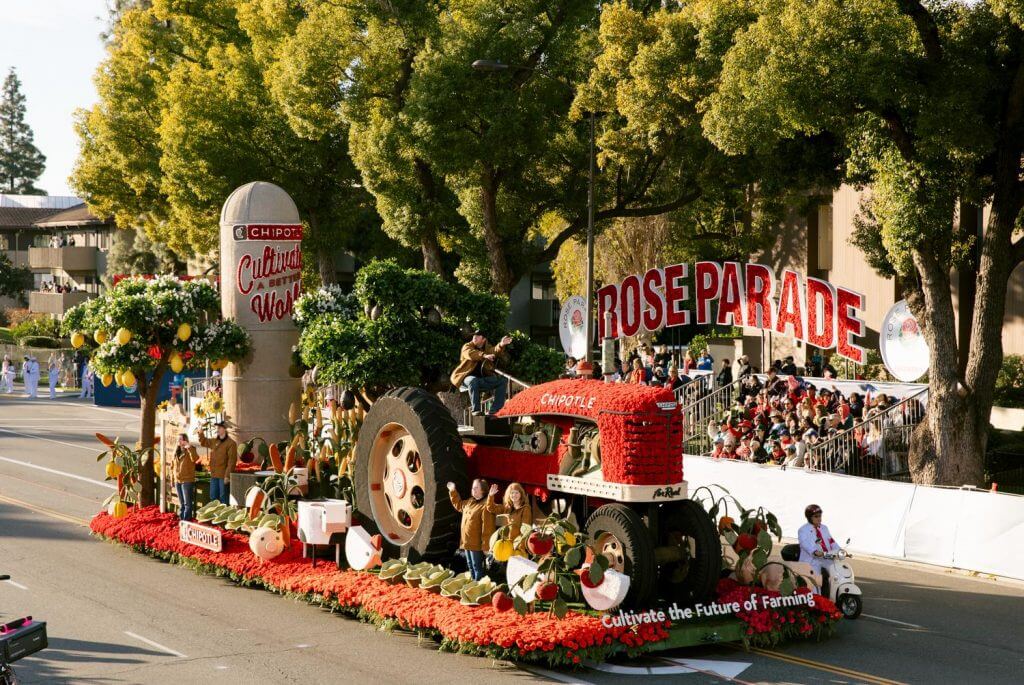 Niman Ranch Farmers on Chipotle Rose Bowl Parade Float